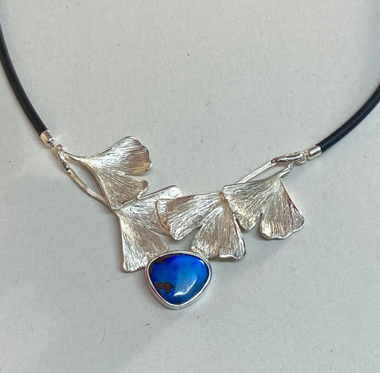 Collier Silber 925 mit Boulder Opal